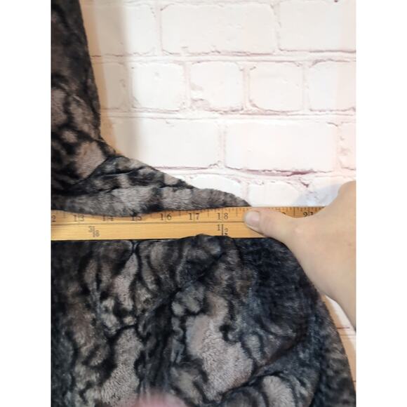 NVLT Coat Large Snake Print Faux Fur Jacket Hooded - Picture 9 of 13